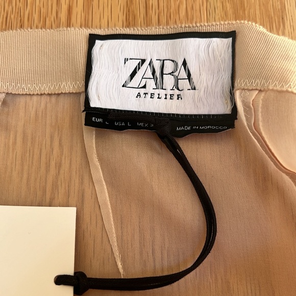 New! zara Ateller large lingerie style silk blend sheer two piece silk skirt. - Picture 11 of 16